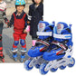 Flash Straight Row Roller Skating Shoes Suit for Children and Adults - Size l - Pink