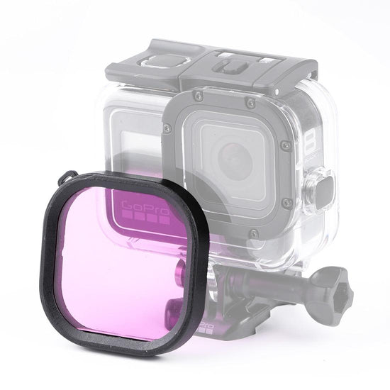 Waterproof Diving Lens Filter for Gopro Hero8 Housing - Pink