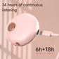 Wireless Hifi Stereo Earphones with Charging Case and Make-up Mirror - Pink