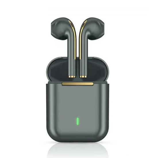 Wireless Binaural Bluetooth Earphones with Charging Box - J18 - Green