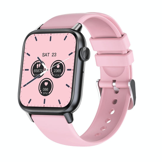 1.83 Inch Bt5.2 Smart Sport Watch Support Sleep / Heart Rate / Blood Oxygen / Temperature / Blood Pressure Health Monitor - Gold + Pink