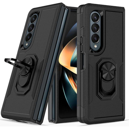 Galaxy Z Fold 4 Tpu Shockproof Case With Ring - 2 In 1 Design