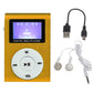 Metal Mini Mp3 Player With Screen Earphone+Cable - Silver Gray