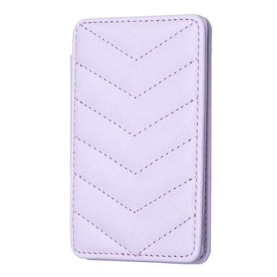 Wave Pattern Card Bag Back Sticker For Mobile Phones - Purple