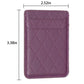 Diamond Lattice Card Bag Sticker For Mobile Phones - Purple