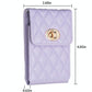 Vertical Card Bag With Metal Buckle For Mobile Phones - Purple