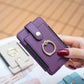 Metal Ring Card Bag Sticker For Mobile Phones - Purple