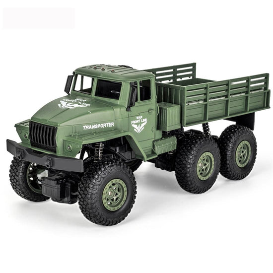 2.4ghz 4ch Remote Control Dongfeng 7 Six-wheeled Armor Truck Toy - Green