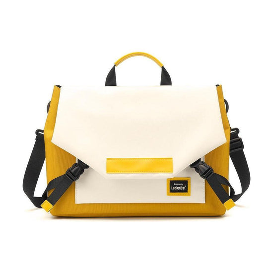 Anti-Drop Crossbody Laptop Bag - 16 Inch Airbag Design - Turmeric White