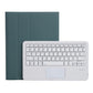 Bluetooth Keyboard Leather Case For Ipad Pro 10.5 With Touch Control - Lambskin Texture Compatible With 10.2 2021 & 2020 & 2019 / Air 3 - Dark Green