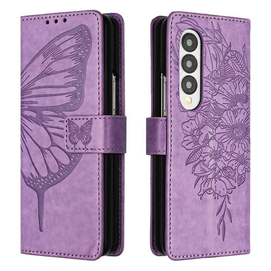 Butterfly Embossed Leather Phone Case