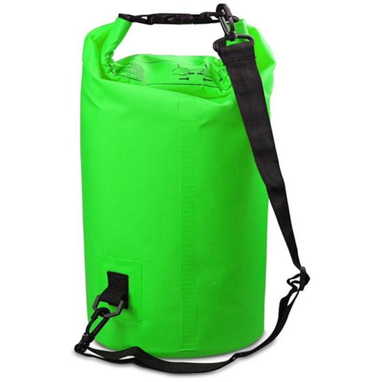 Waterproof Single Shoulder Bag Dry Sack 10L Capacity - Green