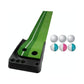 2.5M Golf Putting Mat With Push Rod Trainer & 6 Balls - No Auto Return