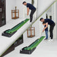 2.5M Golf Putting Mat With Push Rod Trainer & 6 Balls - No Auto Return