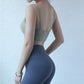 Black Double Shoulder Belt Yoga Vest Size L - Mustard Green S