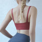 Black Double Shoulder Belt Yoga Vest Size L - Mustard Green S