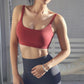 Black Double Shoulder Belt Yoga Vest Size L - Mustard Green S