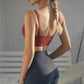 Black Double Shoulder Belt Yoga Vest Size L - Mustard Green S