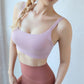 Black Double Shoulder Belt Yoga Vest Size L - Mustard Green S