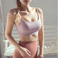 Black Double Shoulder Belt Yoga Vest Size L - Mustard Green S