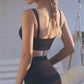 Black Double Shoulder Belt Yoga Vest Size L - Mustard Green S