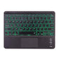 Detachable Bluetooth Keyboard Tablet Case For Ipad Pro 11 With Touchpad Pen Slot & Backlight - Plain Texture - Dark Green