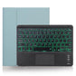 Detachable Bluetooth Keyboard Tablet Case For Ipad Pro 11 With Touchpad Pen Slot & Backlight - Plain Texture - Dark Green