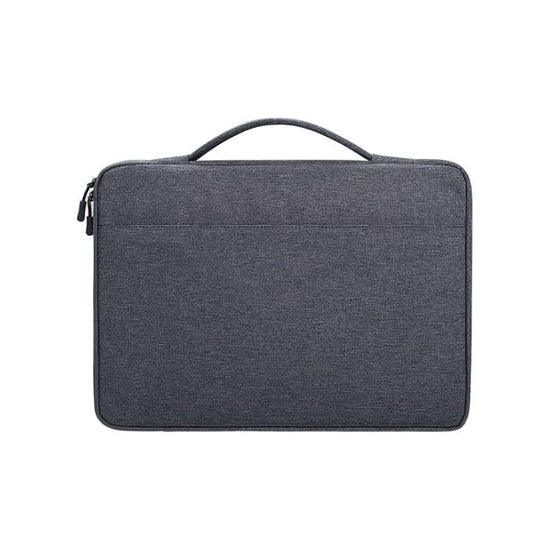 Waterproof Oxford Cloth Laptop Handbag With Trolley Strap - Dark Gray