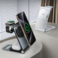 15W 3 In 1 Foldable Desktop Wireless Charger - Dark Gray