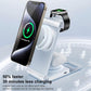 15W 3 In 1 Foldable Desktop Wireless Charger - Dark Gray