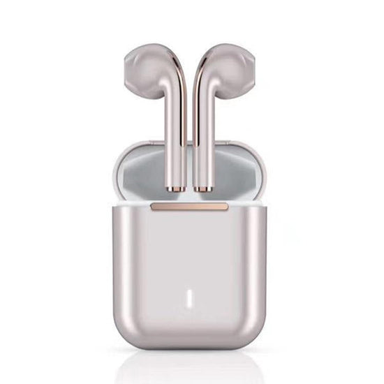 Wireless Binaural Bluetooth Earphones with Charging Box - J18 - Rose Gold