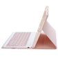 2022 Ipad 10.9 Bluetooth Keyboard Leather Case With Pen Slot - Lambskin Texture - Rose Gold