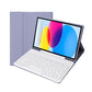 2022 Ipad 10.9 Bluetooth Keyboard Leather Case With Pen Slot - Lambskin Texture - Rose Gold
