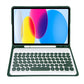 2022 Ipad 10.9 Bluetooth Keyboard Leather Case With Pen Slot - Lambskin Texture - Rose Gold