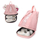 Vibe Geeks Water Resistantion Sports Backpack Gym Bag with Shoes Compartment - Pink