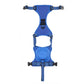 Vibe Geeks Ultimate 2-in-1 Reflective No-pull Dog Harness with Retractable Leash and Control Handle - Blue - M