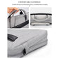 Expandable Laptop Bag - Waterproof Oxford Cloth Detachable Shoulder Strap - Grey