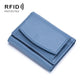 Compact Rfid Leather Coin Purse Wallet - Secure & Stylish - Dark Green