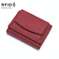 Compact Rfid Leather Coin Purse Wallet - Secure & Stylish - Dark Green