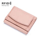 Compact Rfid Leather Coin Purse Wallet - Secure & Stylish - Dark Green
