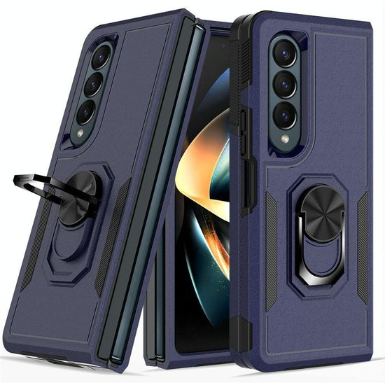 Galaxy Z Fold 4 Tpu Shockproof Case With Ring - 2 In 1 Design