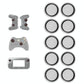 10-piece Luminous Gamepad Button Caps for Ps5 / Ps4 / Ps3 / Xbox one / 360 / Pro / Series x / s - Black White Circle