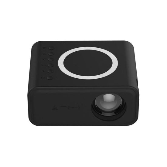 Portable Mini Projector For Home Use - Compatible With Mobile Devices - Black
