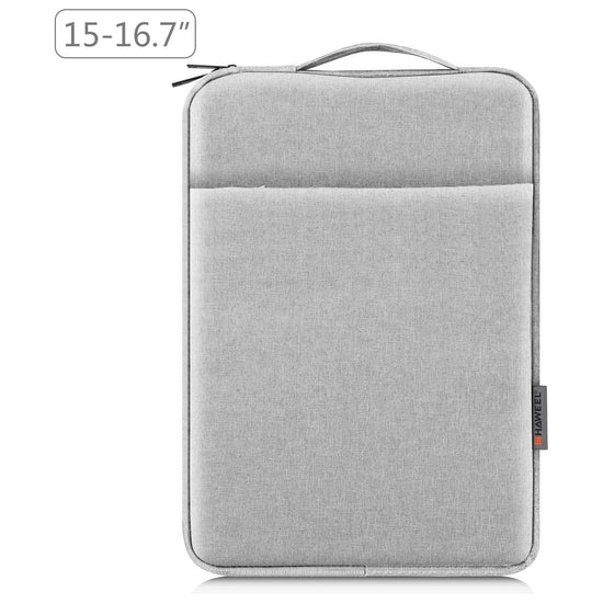 15-16.7 Inch Laptop Sleeve Briefcase With Zipper And Handle - Grey