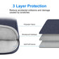 15-16.7 Inch Laptop Sleeve Briefcase With Zipper And Handle - Grey