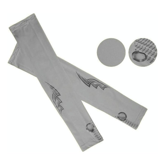 Breathable Golf Sunscreen Sleeve - Fluorescent Green - Grey