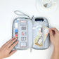 Clutch Bag For Passports Cards & Documents Grey