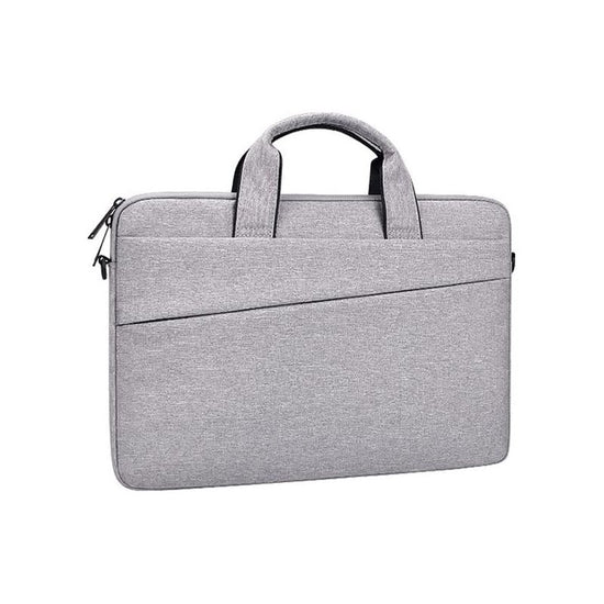 Portable 14.1 Laptop Tablet Bag With Dual Pockets And Soft Handle - Grey