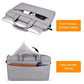 Portable 14.1 Laptop Tablet Bag With Dual Pockets And Soft Handle - Grey