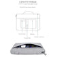 Waterproof Oxford Laptop Handbag With Trolley Strap - Grey